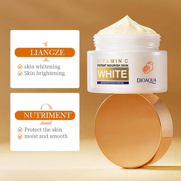 BIOAQUA Vitamin C Potent Nourish Skin White Brighten Face Cream