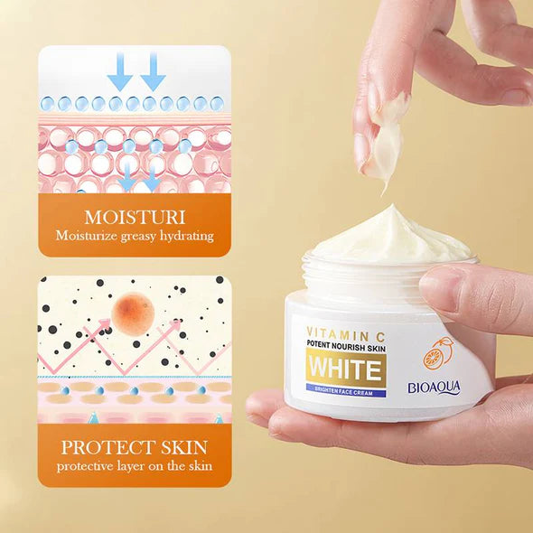 BIOAQUA Vitamin C Potent Nourish Skin White Brighten Face Cream