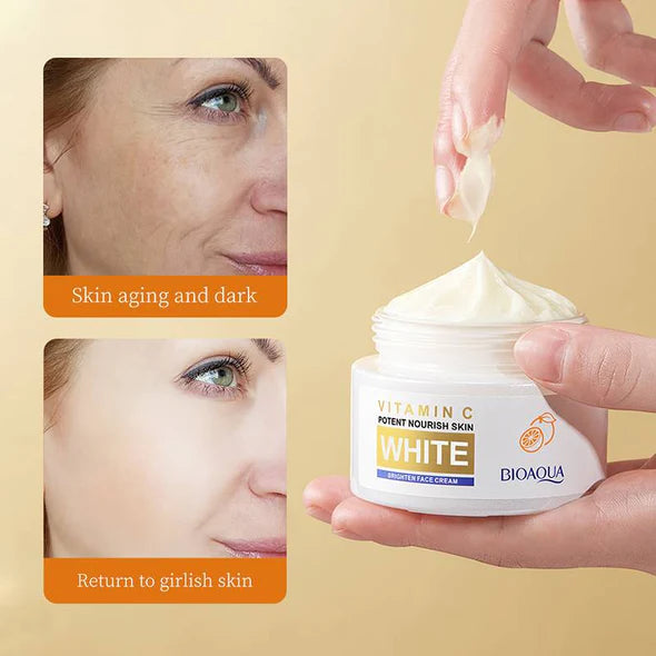 BIOAQUA Vitamin C Potent Nourish Skin White Brighten Face Cream