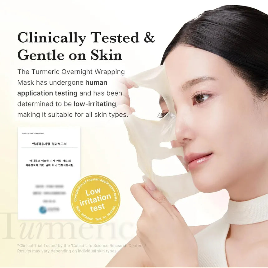 MEDICUBE Kojic Acid Turmeric Overnight Wrapping Peel Off Mask – Glowing Complexion, Korean Skincare