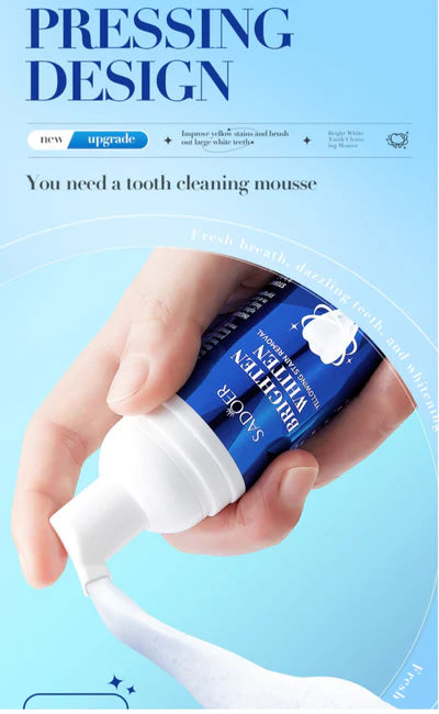 SADOER Tooth Cleaning Mint Fresh Breath Teeth Whitening Mousse Toothpaste