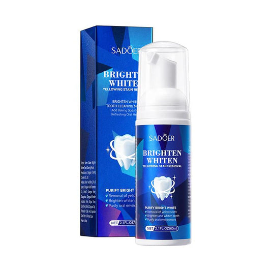 SADOER Tooth Cleaning Mint Fresh Breath Teeth Whitening Mousse Toothpaste