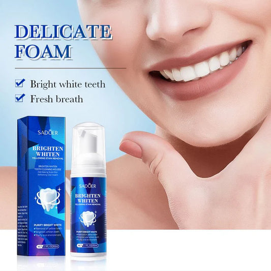 SADOER Tooth Cleaning Mint Fresh Breath Teeth Whitening Mousse Toothpaste